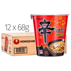 Ātri pagatavojama Ramen nūdeļu zupa Shin, asa, 68g x12 gab