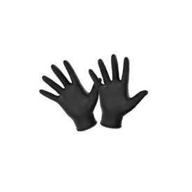 Disposable gloves, nitrile, black, size M, 100 pcs.