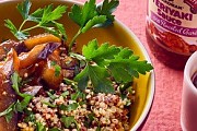 Caramelized eggplant with quinoa