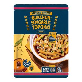 Instant rice cakes with seasoning souce, soy-garlic flavour, Bukchon, 163g