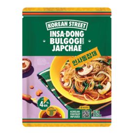 Instant glass noodles (Japchae) with seasoning souce, sweet-salty flavour,Bulgogi, 103g
