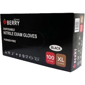 Vienreizlietojami cimdi, nitrila, melni, XL izmērs