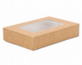Box with window and hinged lid, (26x19x5cm), 100 pcs.