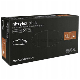 Vienreizlietojami cimdi, nitrila, melni, XL izmērs, 100 gab.