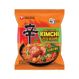 Лапша быстрого приготовления Shin Ramyun Kimchi, для жарки, сладко-острая, 137 г