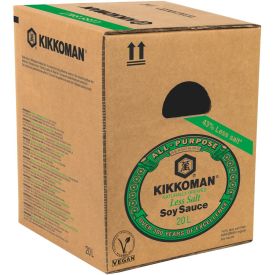 Dabiski raudzēta sojas mērce, par 43% mazāks sāls saturs, Kikkoman, 20L