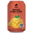 Gāzēts dzēriens ar mango gabaliņiem, ar saldinātājiem, 340ml; Fruit.B