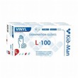 Одноразовые перчатки, виниловые, размер L, 100 шт.